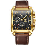 Brown Strap - Black Dial Gold Trim