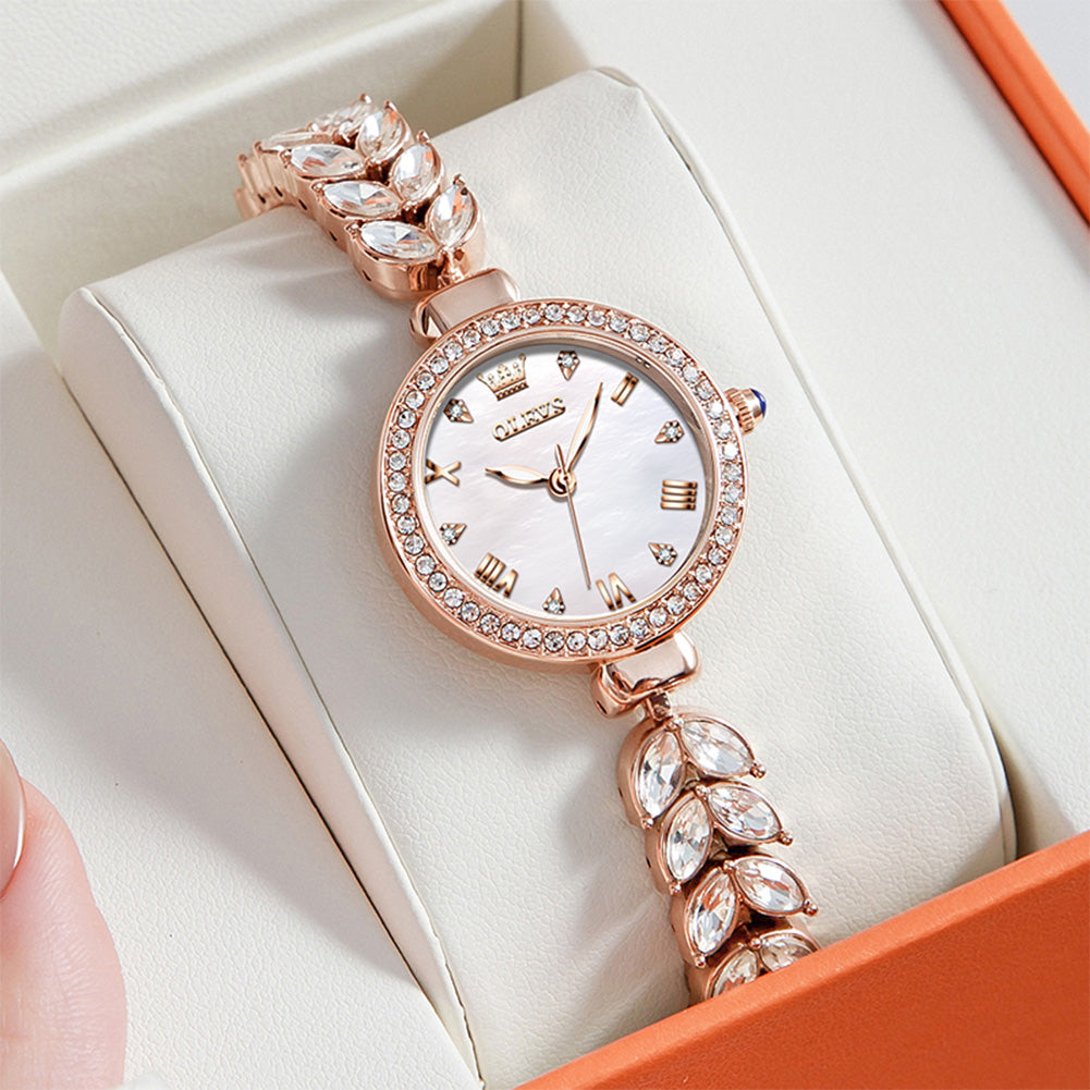 OLEVS Watches for Woman 9971 Rose White