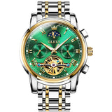 Two Tone Strap - Green Dial Gold Trim