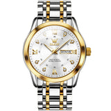 Two Tone Strap - White Dial Gold Trim