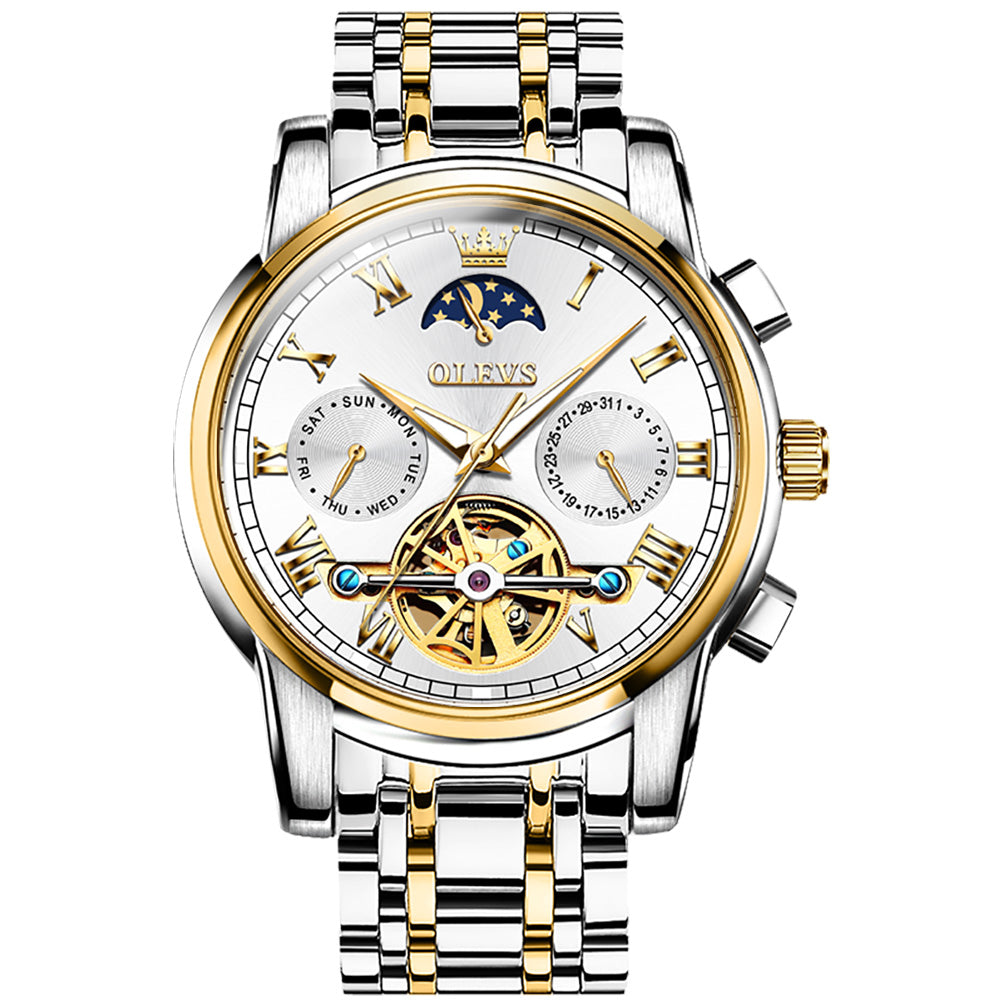 Two Tone Strap - White Dial Gold Trim