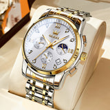 OLEVS Watches for Man 2858 Golden White