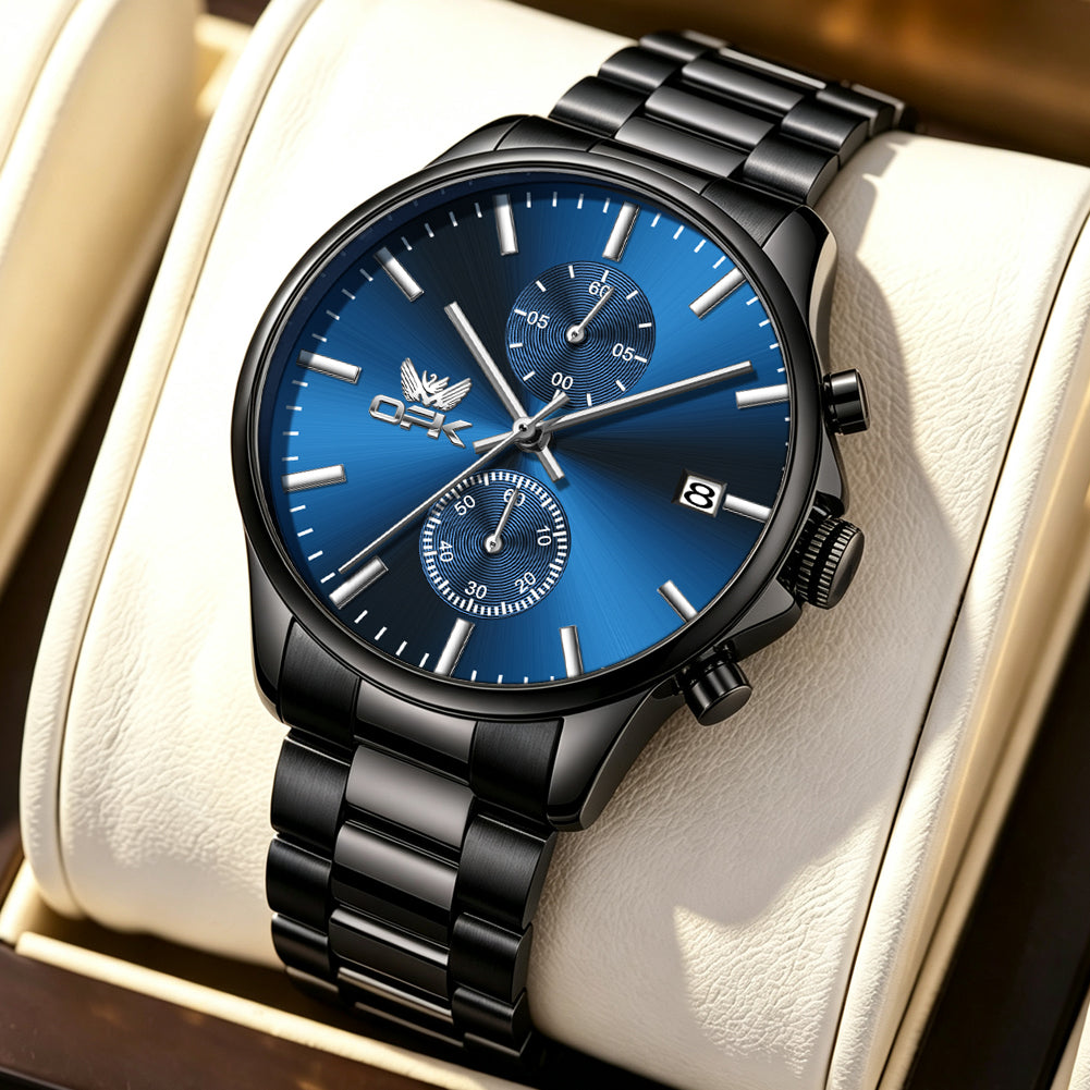 OLEVS Watches for Man 8197 Black Blue