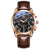 Brown Strap - Black Dial Rose Trim