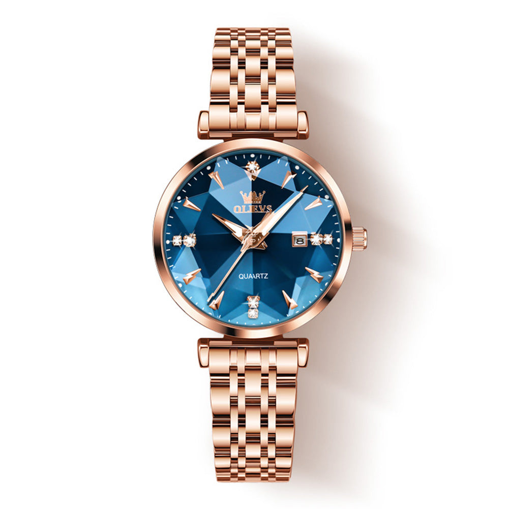 Rose Strap - Blue Dial Rose Trim