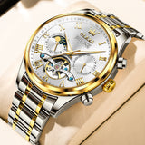 Two Tone Strap-White Dial Gold Trim