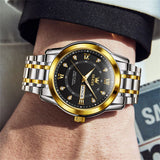 Two Tone Strap - Black Dial Gold Trim