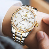 Two Tone Strap - White Dial Gold Trim