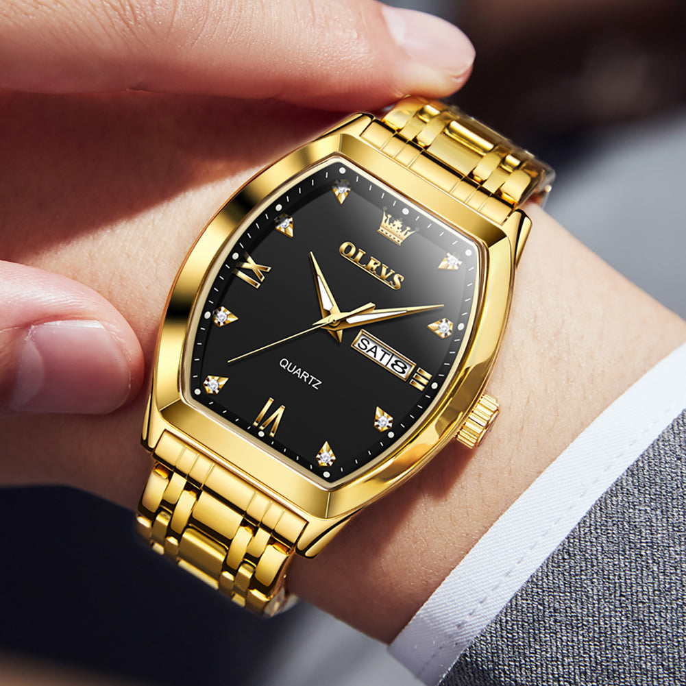 Gold Strap - Black Dial Gold Trim