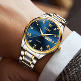 OLEVS Watches for Man 5563 Golden Blue
