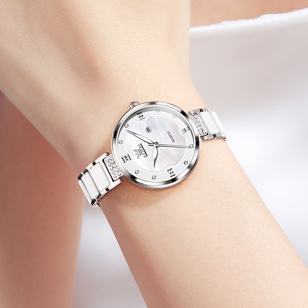 Silver Strap-White Dial Silver Trim