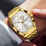 OLEVS Watches for Man 5528 Golden White