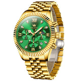 Gold Strap-Green Dial Gold Trim