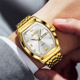 OLEVS Watches for Man 5528 Golden White