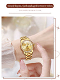 OLEVS 7003 Automatic Watches for Women Stainless Steel Durable Women's Watches Waterproof Business Womens Luxury Watches Fashion Luminous Date Self Winding Watches for Women Reloj para Mujer