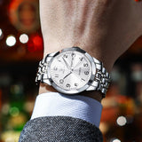 Two Tone Strap - White Dial Silver Trim