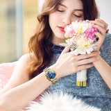 OLEVS Watches for Woman 2897 Golden Blue
