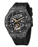 OLEVS 8002 Automatic Watch for Men Self-Winding Diamond Waterproof Stainless Steel Wrist Watches Tourbillon Skeleton Mechanical