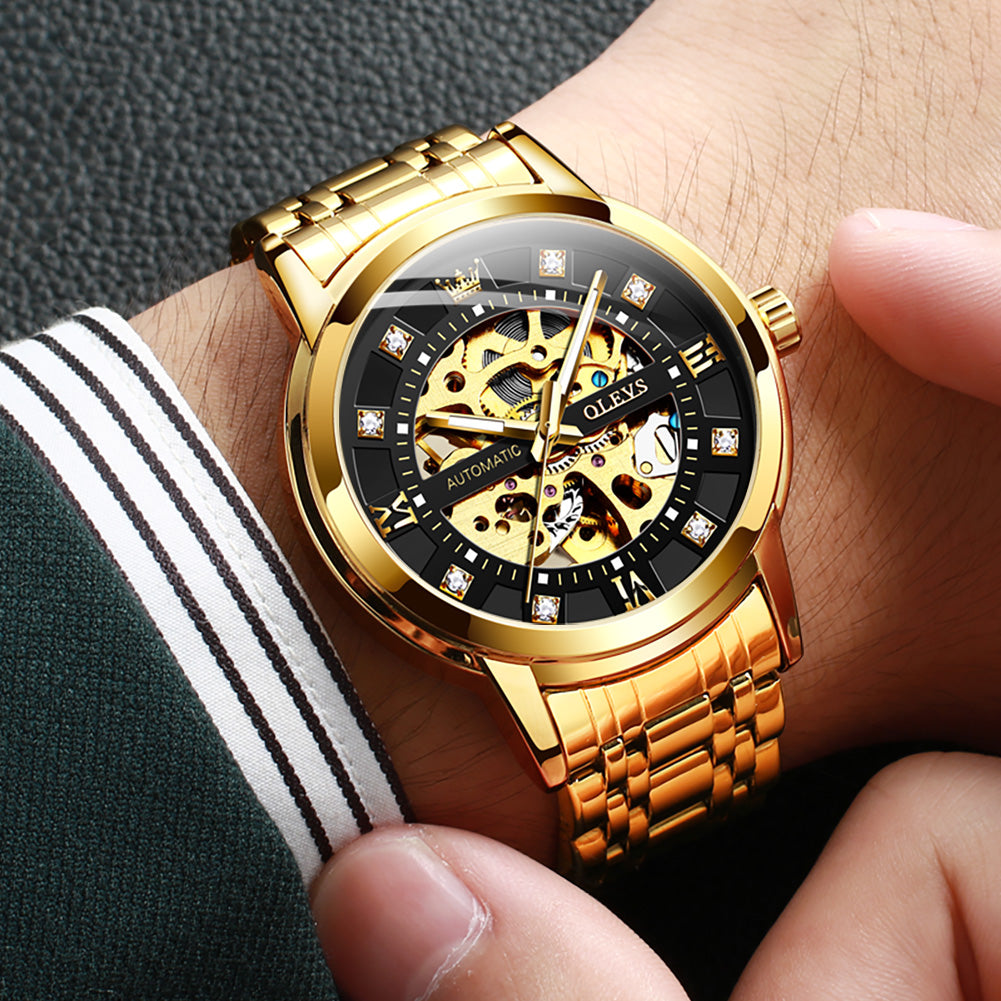 Gold Strap - Black Dial Gold Trim