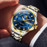 OLEVS Watches for Man 2906 Golden Blue