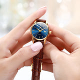 OLEVS Watches for Woman 6898 Golden Blue