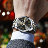 Two Tone Strap - Black Dial Silver Trim