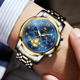 OLEVS Watches for Man 2900 Golden Blue
