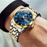 OLEVS Watches for Man 5513 Golden Blue