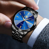 OLEVS Watches for Man 3615 All Black Blue