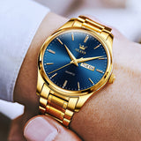 OLEVS Watches for Man 6898 Golden Blue