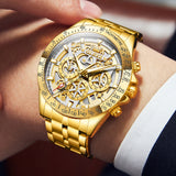 OLEVS Watches for Man 9913 Golden White