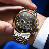 OLEVS Watches for Man 2892 Golden Black