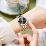 OLEVS Watches for Woman 9970 GoldenBlack