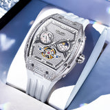 OLEVS 6016 Womens Automatic Mechanical Watches Diamond Elegant Luxury Waterproof Wrist Watch for Ladies