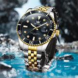 OLEVS Watches for Man 9809 Golden Black