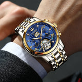 Two Tone Strap - Blue Dial Gold Trim