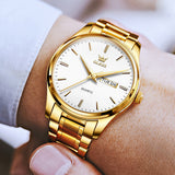 OLEVS Watches for Man 6898 Golden White