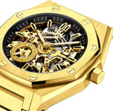 OLEVS  6669 Self Winding Watches for Men Automatic Mechanical Tourbillon Stainless Steel Waterproof Luminous Luxury Dress Wrist Watches