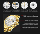 OLEVS Watches for Man 2932 Golden White
