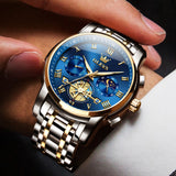 OLEVS Watches for Man 2859 Golden Blue