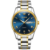 OLEVS Watches for Man 5563 Golden Blue