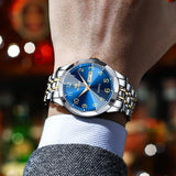 Two Tone Strap - Blue Dial Silver Trim