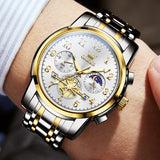 OLEVS Watches for Man 2900 Golden White