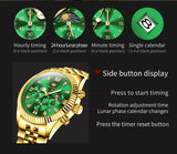 OLEVS Watches for Man 2932 Golden Green