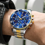 Two Tone Strap - Blue Dial Gold Trim