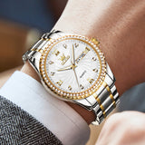 Two Tone Strap - White Dial Gold Trim