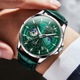 Green Strap - Green Dial Silver Trim