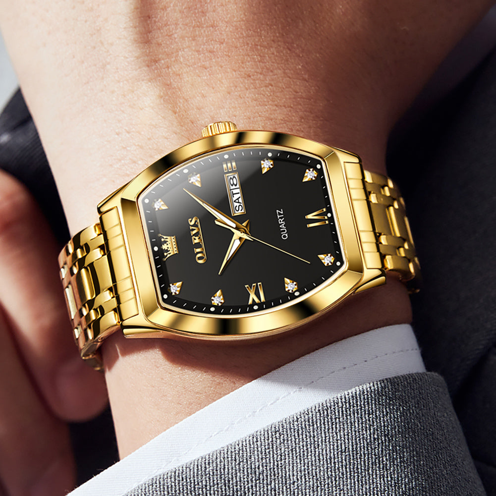 Gold Strap - Black Dial Gold Trim