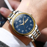 Two Tone Strap - Blue Dial Gold Trim