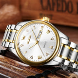 OLEVS Watches for Man 5563 Golden White